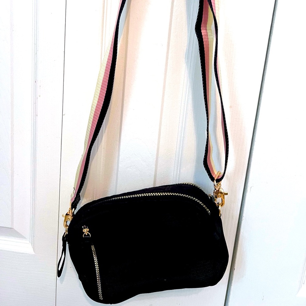 STELLA & DOT "Don't Let Them Tell You No" Double Zip Crush It Bag